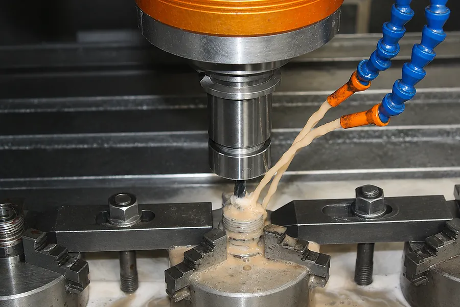 Fresado CNC con refrigerante